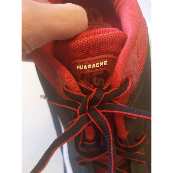 Nike Men's Huarache Pro Low Metal Baseball Cleats NEW 599233 016 Black Red SZ 15 - Picture 7 of 11